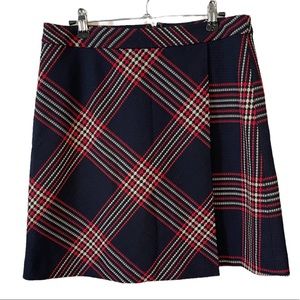 HALOGEN | Nordstrom Knit Plaid Skirt | Navy blue and Red | School skirt | Size 6
